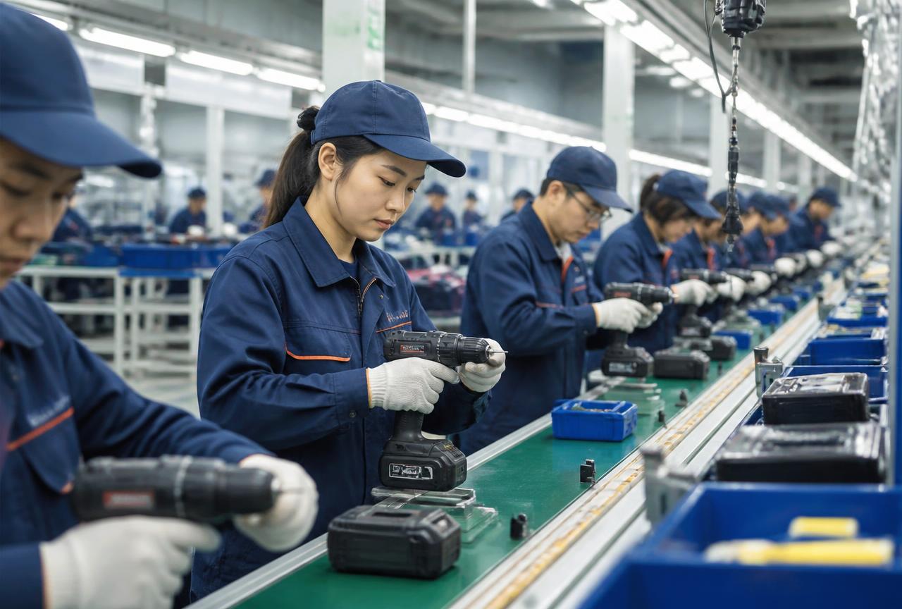 Cordless tool final assembly line